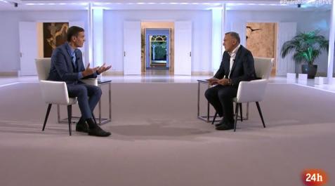 sanchez-fortes-tve Un momento de la entrevista de Xabier Fortes a Pedro Sánchez