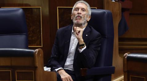 El ministro de Interior, Fernando Grande-Marlaska, durante una sesión de control al Gobierno en el Congreso de los Diputado El ministro de Interior, Fernando Grande-Marlaska, durante una sesión de control al Gobierno en el Congreso de los Diputado