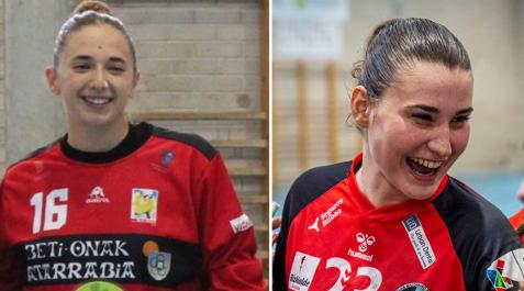 Gurpea Olaia Luzuriaga (izda.) y Nerea Gil (dcha.) optan a ser MVP de la jornada