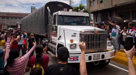 Un camión proveniente de Colombia ingresa a Venezuela tras la reapertura de la frontera Un camión proveniente de Colombia ingresa a Venezuela tras la reapertura de la frontera