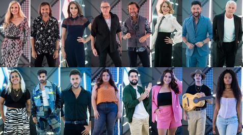 dúos increíbles Imágenes de los 16 participantes del programa 'Dúos increíbles'. En la fila inferior (segundo por la derecha), el navarro Pau Alone