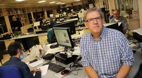 NatxoG Natxo Gutiérrez, este jueves 29 de septiembre en la redacción de Diario de Navarra.