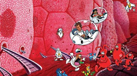 ¡Cuánto aprendimos los de mi generación sobre el cuerpo humano con estos dibujos animados! Con la serie ‘Érase una vez... la vida’ pusimos ‘cara’ a los virus, las bacterias, los glóbulos rojos y blancos... Yo aún me los sigo imaginando así, como esta imag ¡Cuánto aprendimos los de mi generación sobre el cuerpo humano con estos dibujos animados! Con la serie ‘Érase una vez... la vida’ pusimos ‘cara’ a los virus, las bacterias, los glóbulos rojos y blancos... Yo aún me los sigo imaginando así, como esta imagen, en la que un virus (de color verde y amarillo) huye aterrado ante la amenaza de un glóbulo blanco. Creada por el productor y cineasta francés Albert Barillé (1987), fue la tercera parte de otras series educativas: ‘Érase una vez... el hombre’ (1978) y ‘Érase una vez... el espacio’ (1982)