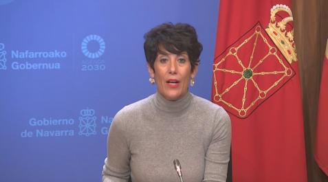elma-saiz La portavoz del Gobierno de Navarra y consejera de Economía y Hacienda, Elma Saiz, durante la rueda de prensa de la sesión de Gobierno de este miércoles