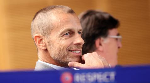 2030 World Cup bid - (35824180) El presidente de la UEFA, Aleksander Ceferin, durante la conferencia de prensa de la candidatura conjunta de España y Portugal