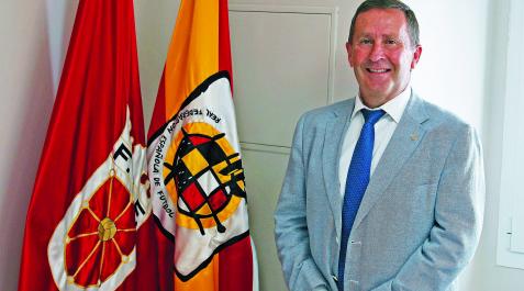 DealAmo Rafa del Amo, en una imagen tomada en 2020 en su despacho de la Federación Navarra de Fútbol