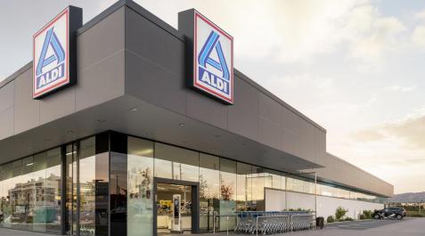 Imagen de archivo de un supermercado ALDI Imagen de archivo de un supermercado ALDI