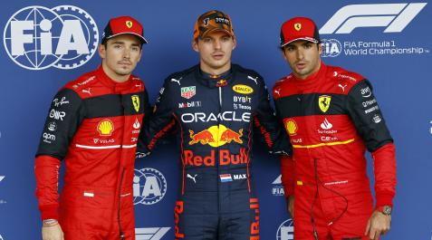 Verstappen Verstappen, junto a Leclerc y Sainz