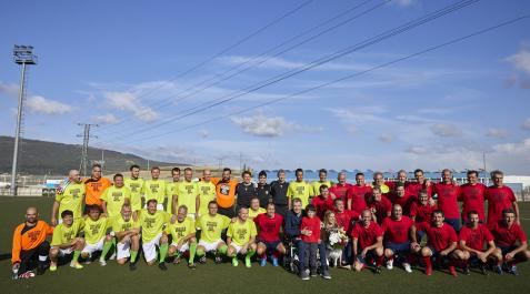 Unzue Partido homenaje a Juan Carlo0s Unzué y para recaudar fondos para la ELA en Orkoien