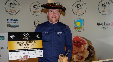 El-Mercao-Pamploa-Campeon-pintxos-2022 Jorge Otxoa de El Merca'o de Pamplona se ha proclamado campeón del XVII Campeonato de Pintxos 18/70 Euskadi Navarra