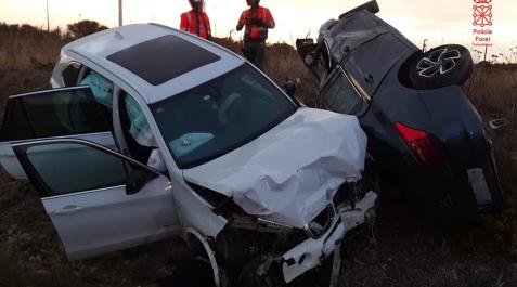 Accidente de tráfico en la N-121 en Caparroso