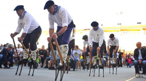 Exhibición de layas. A la dcha, sentado, el consejero de Educación, Carlos Gimeno Exhibición de layas. A la dcha, sentado, el consejero de Educación, Carlos Gimeno
