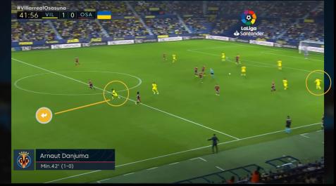 1-0: Aridane y David García está completamente desprotegidos, aislados de sus compañeros y con muchísimos metros a su espalda. La Pizarra
