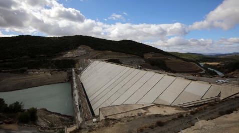 El estado del embalses navarros no mejora. En la imagen, vista de Yesa tomada el 30 de septiembre El estado del embalses navarros no mejora. En la imagen, vista de Yesa tomada el 30 de septiembre