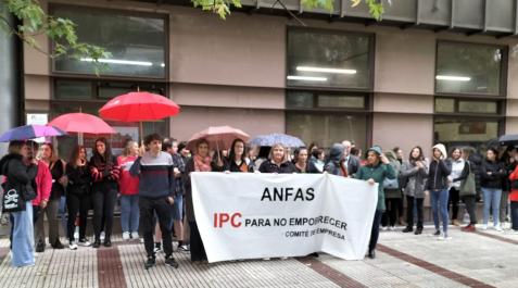 Concentración de la plantilla de Anfas Concentración de la plantilla de Anfas