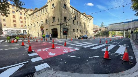 CarrilLabri2t El carril bici de cuesta de Labrit, a punto de abrirse al tráfico