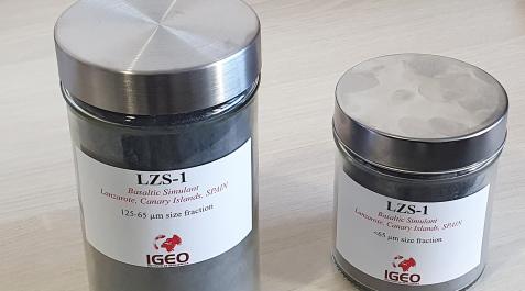 Luna LZS-1, el simulante de regolito lunar hecho con basaltos de la isla de Lanzarote