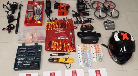 Desarticulado un punto de venta en Tudela Objetos robados intervenidos en la operación