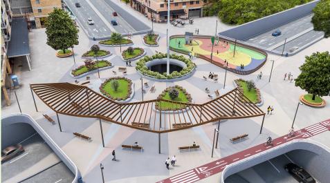 idea-rotonda-san-jorge Idea que plantean los vecinos de San Jorge para mejorar la circulación de la rotonda