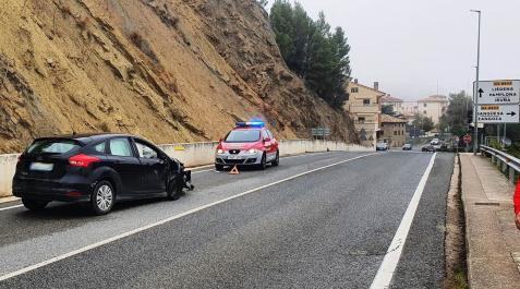 accidente-sanguesa Accidente en Sangüesa en el que el conductor ha triplicado la tasa de alcohol permitida y ha dado positivo en todas las drogas