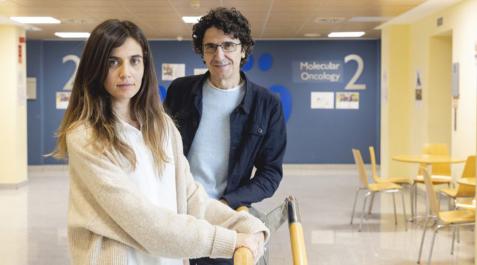 carolina-villarroya-marcos-malumbres-cnio-12-tumores La investigadora Carolina Villarroya con Marcos Malumbres, jefe del grupo de División Celular y Cáncer del CNIO