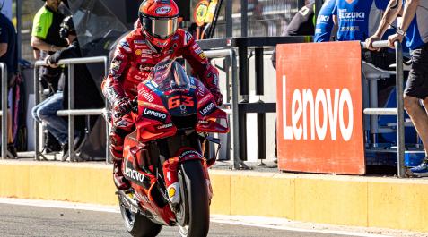 BAGNAIA El piloto italiano Francesco Bagnaia (Ducati) es el campeón del mundo de MotoGP