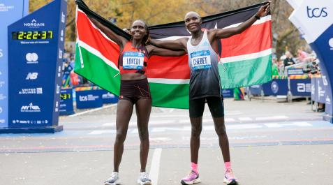 Los kenianos Sharon Lokedi y Evans Chebet reinan en la maratón de Nueva York Los kenianos Sharon Lokedi y Evans Chebet reinan en la maratón de Nueva York