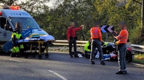 Policía Foral Uno de los accidentes este fin de semana