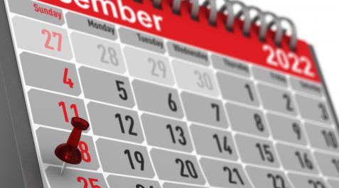 Hoja diciembre calendario 2022 En los primeros días de diciembre se podrán disfrutar dos días festivos
