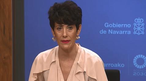 elma-saiz La portavoz del Ejecutivo foral, Elma Saiz, durante la rueda de prensa tras la sesión de Gobierno