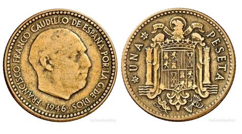 Peseta valorada en 6.500 euros Peseta valorada en 6.500 euros