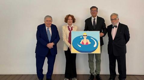 La obra ganadora ha sido 'Autorretrato con flotador', de la navarra Andrea Hernández La obra ganadora ha sido 'Autorretrato con flotador', de la navarra Andrea Hernández