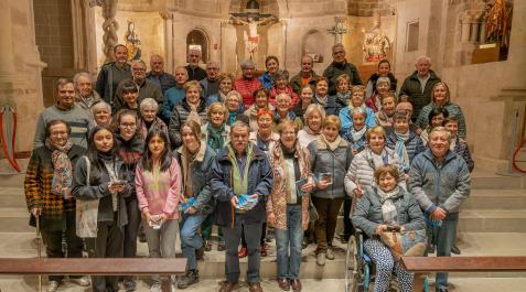 Voluntarios San Pedro Voluntarios que el miércoles acudieron a San Pedro a despedir a su coordinadora Rosario Aldave