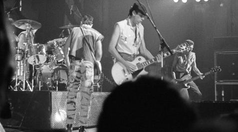 Terry Chimes, Keith Levene, Mick Jones y Paul Simonon Terry Chimes, Keith Levene, Mick Jones y Paul Simonon, primera formación de de The Clash