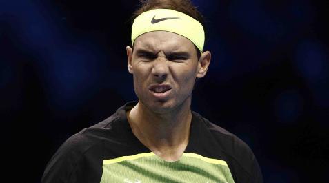 Rafa Nadal, en un momento del partido contra Taylor Fritz Rafa Nadal, en un momento del partido contra Taylor Fritz