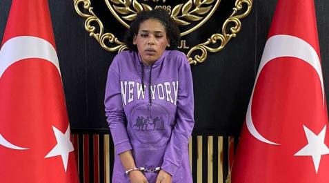 La presunta autora del atentado con bomba del domingo en la avenida Istiklal de Estambul. La presunta autora del atentado con bomba del domingo en la avenida Istiklal de Estambul.