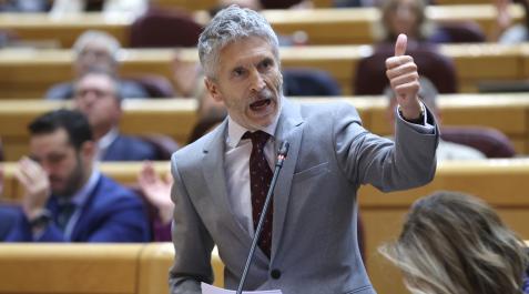 marlaska El ministro del Interior, Fernando Grande Marlaska, interviene en el pleno del Senado