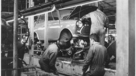 La fábrica de Authi en Landaben, en 1974. La fábrica de Authi en Landaben, en 1974.
