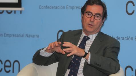 Antonio Garamendi, presidente de la CEOE, en Pamplona Antonio Garamendi, presidente de la CEOE, en Pamplona