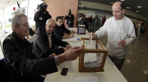 eleccciones_VW Una de las urnas en los comicios celebrados en la fábrica de Landaben en 2015