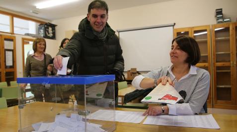 Votaciones sobre la jornada continua en un colegio navarro Votaciones