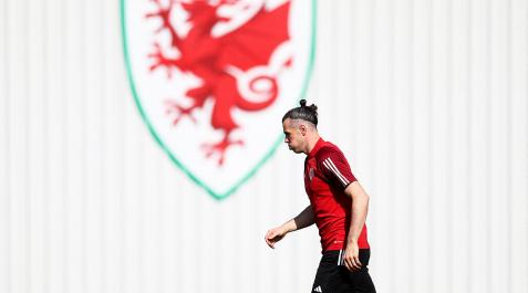 Gareth Bale durante el entrenamiento de Gales este jueves 24 de noviembre