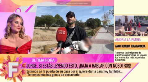Jorge Pérez, prestando declaraciones al programa 'Fiesta' sobre el beso en la fiesta de Telecinco Jorge Pérez, prestando declaraciones al programa 'Fiesta' sobre el beso en la fiesta de Telecinco