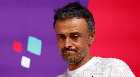 Luis Enrique durante una rueda de prensa del Mundial Luis Enrique durante una rueda de prensa del Mundial