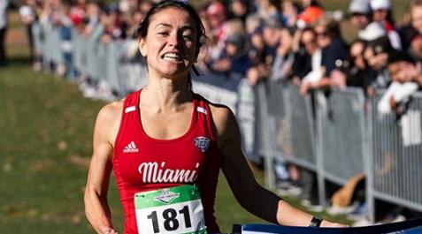 carmen Carmen Riaño, en una prueba de cross en Estados Unidos