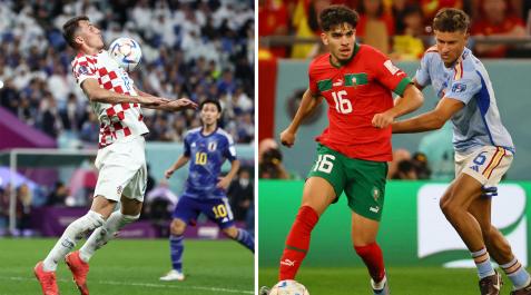 Budimir controla el balón con el pecho en octavos ante Japón y Abde protege la pelota ante Marcos Llorente Budimir controla el balón con el pecho en octavos ante Japón y Abde protege la pelota ante Marcos Llorente