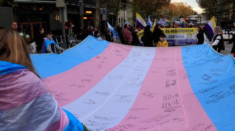 ley-trans Manifestación en Madrid para reivindicar la Ley Trans y exigir al PSOE que no la recorte en su tramitación parlamentaria