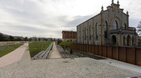 Imagen de las obras ya realizadas en el nuevo parque de la Txantrea Imagen de las obras ya realizadas en el nuevo parque de la Txantrea