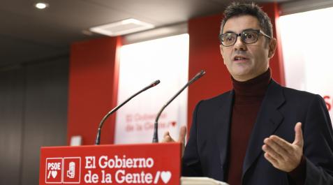 Félix Bolaños El ministro Bolaños, durante su comparecencia de este domingo