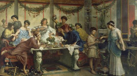 BANQUETE-ROMANO Un banquete romano, de Roberto Bompiani